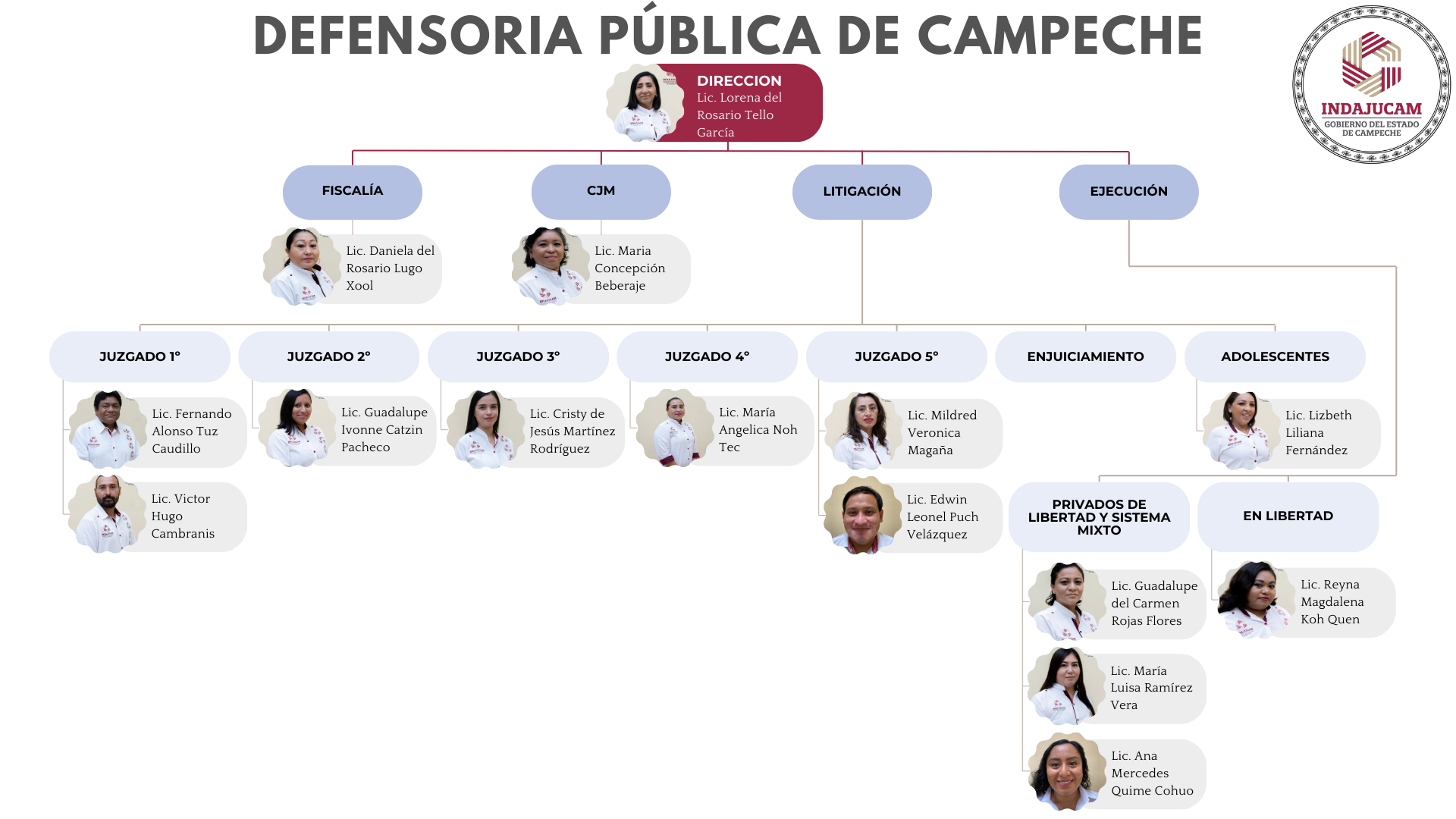 Organigrama Defensoría Campeche